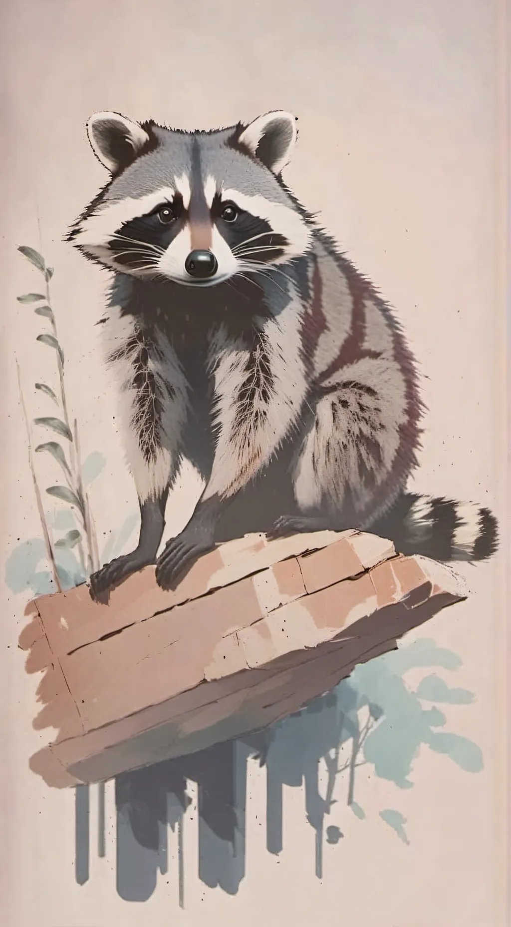 ai character: Wild Racoon background