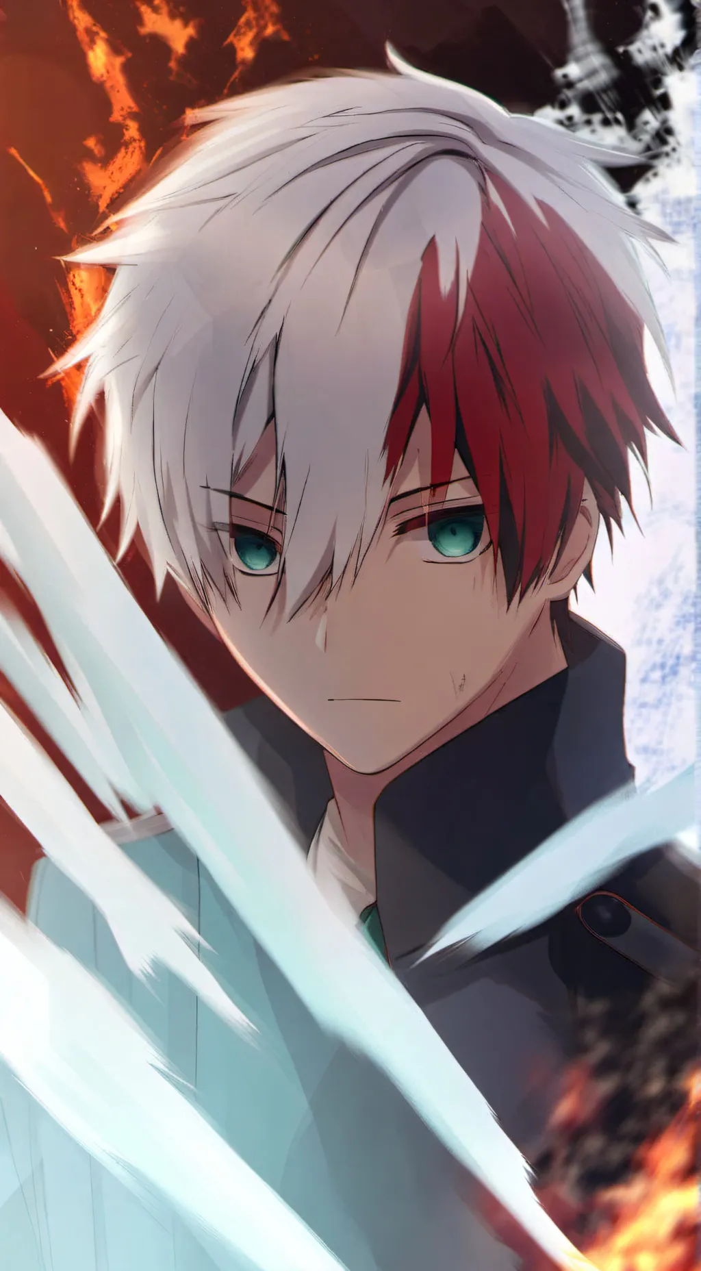 ai character: Shoto Todoroki background