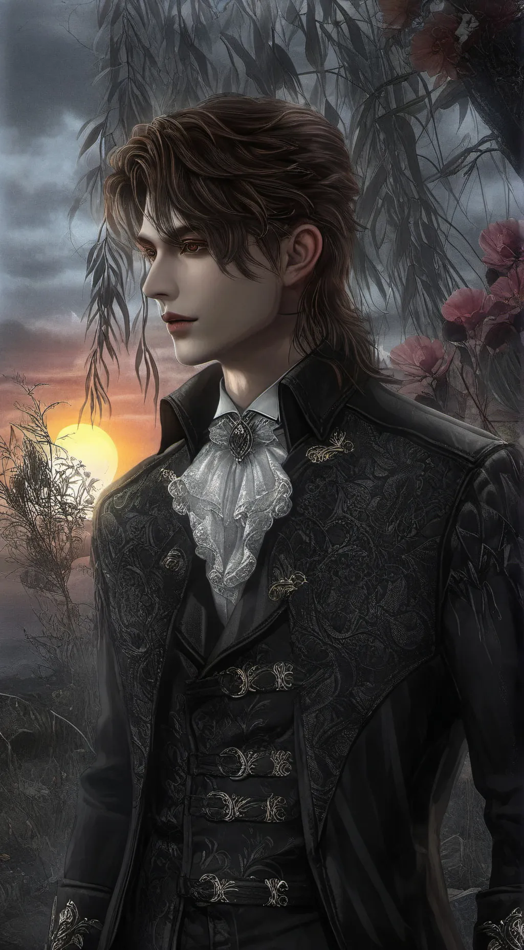 ai character: 🩶🖤☆Adrian☆🖤🩶 background