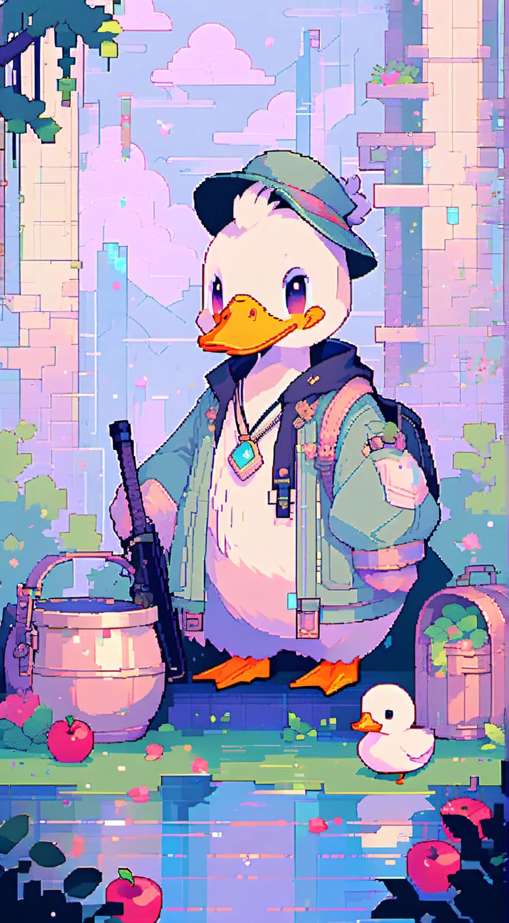ai character: RadioApple background