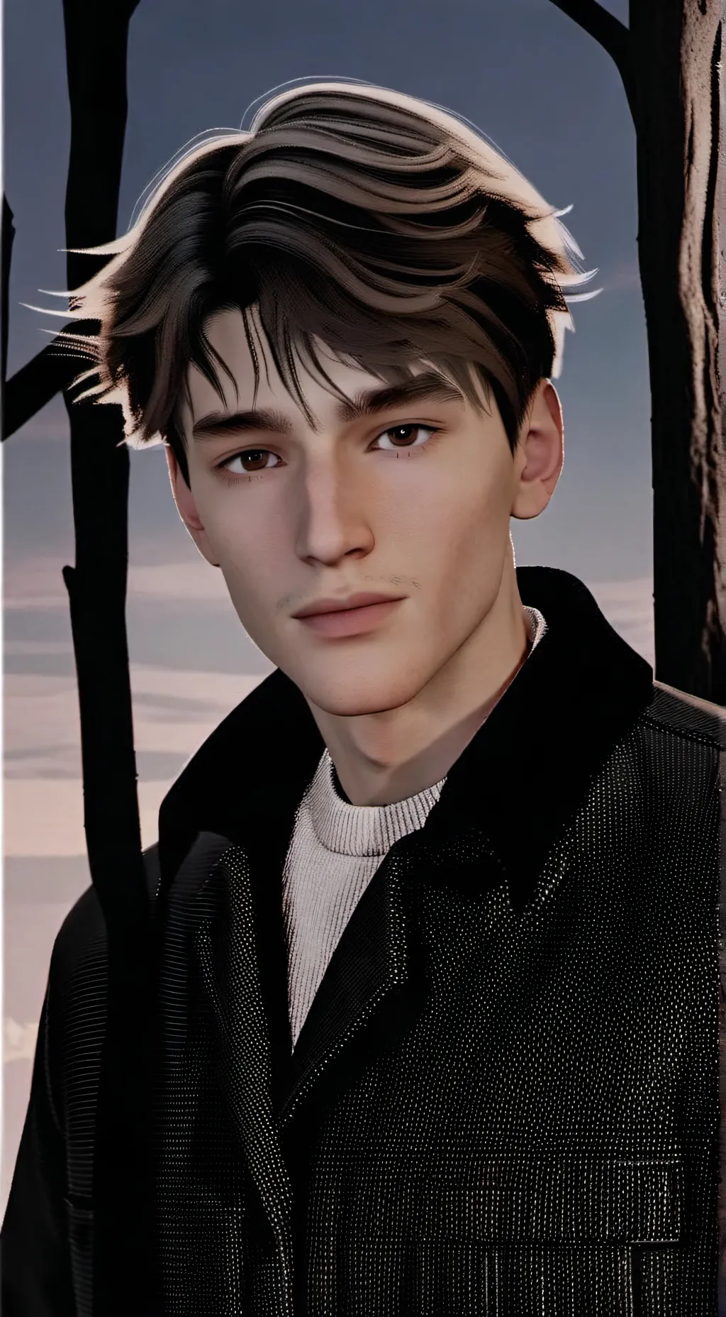 ai character: 🧏🏼Borysek🍑 background