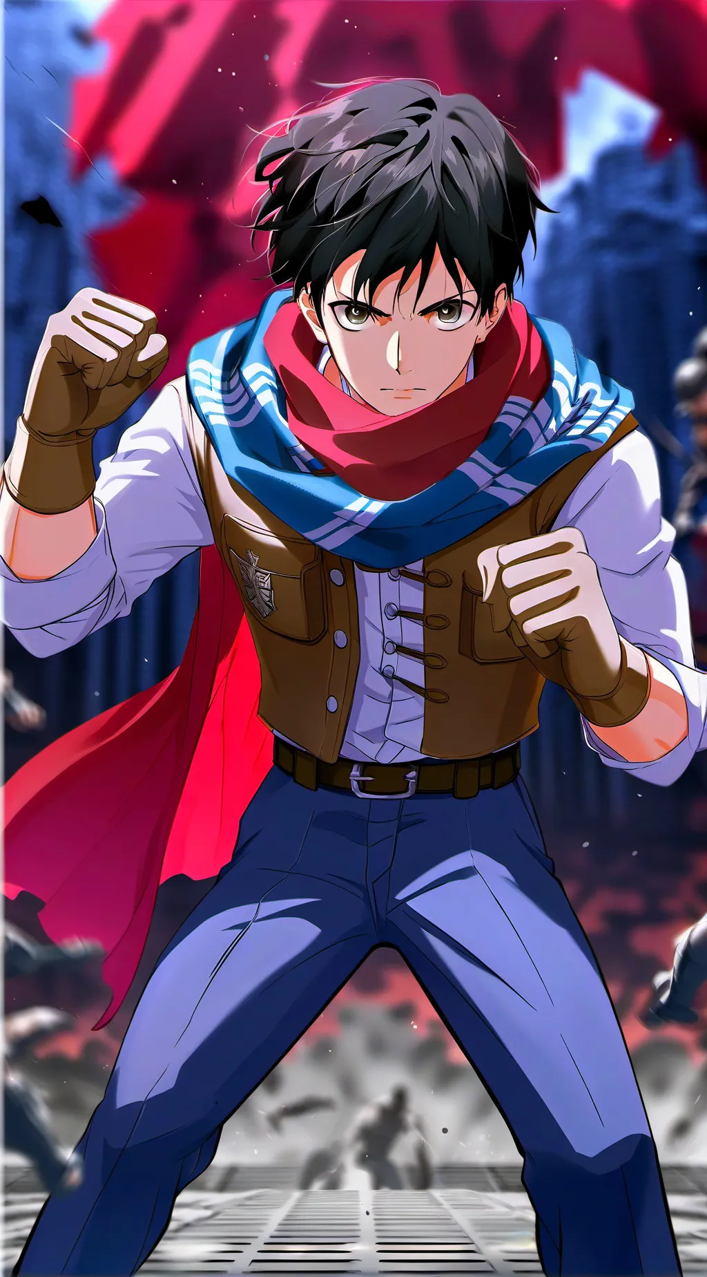 ai character: Eren Jaeger background
