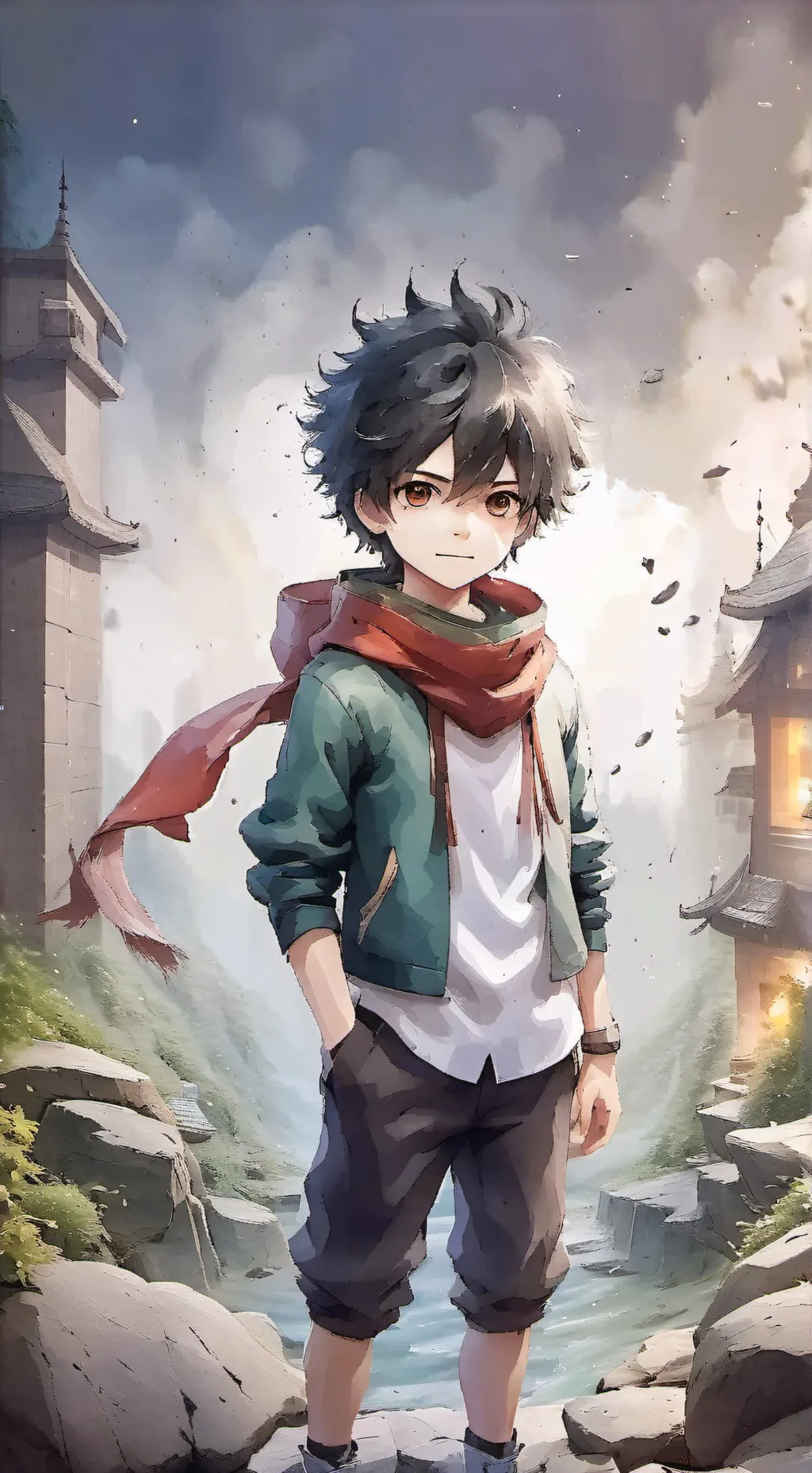 ai character: My hero Academia  background