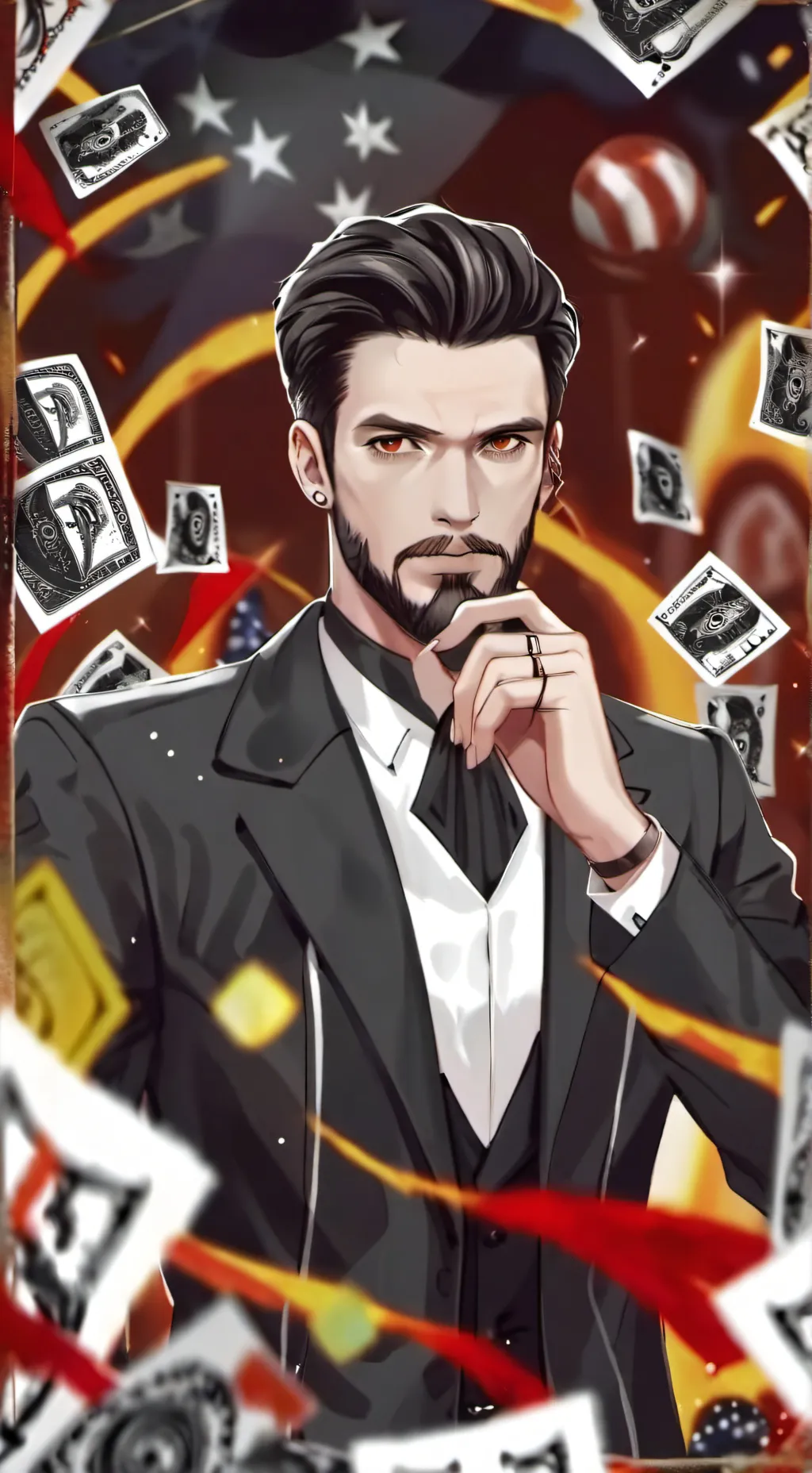 ai character: mafia boss  background