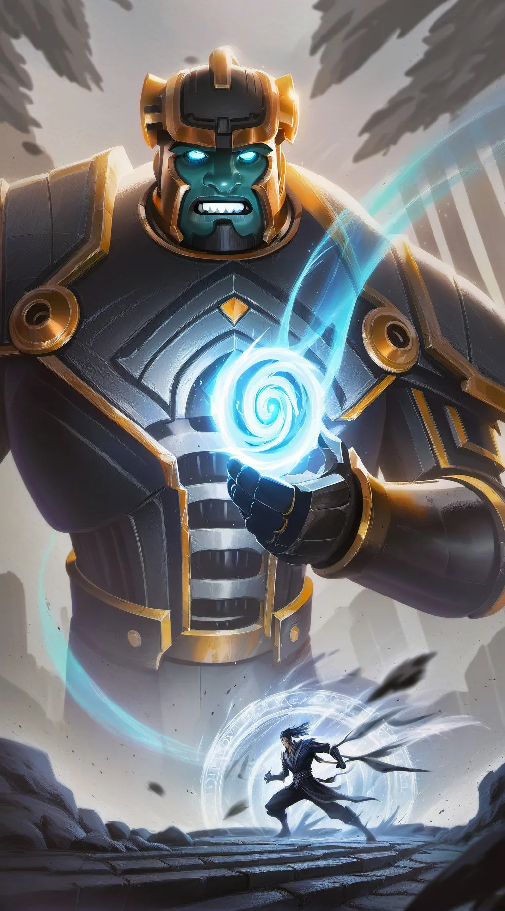 ai character: injured titan tv background