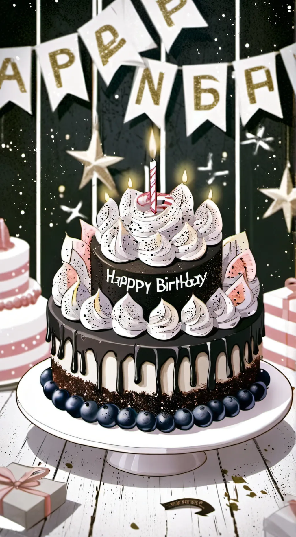 ai character: Mha birthday background