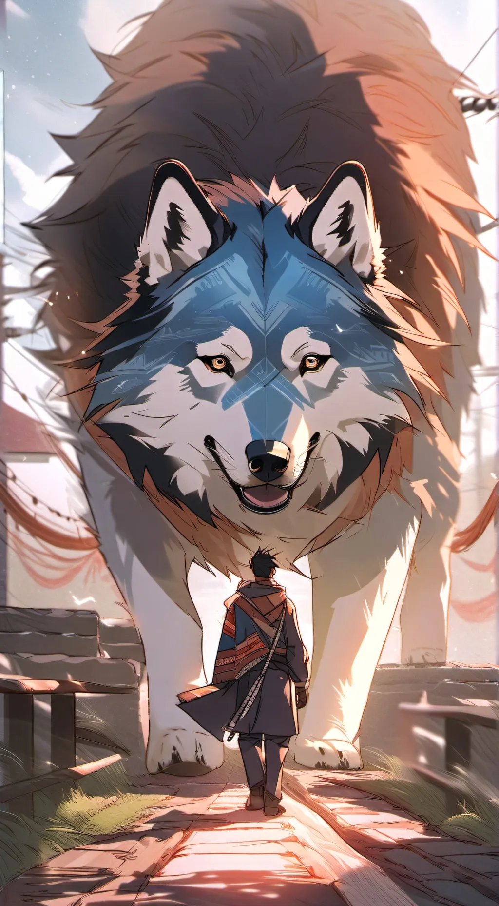 ai character: animal group  background