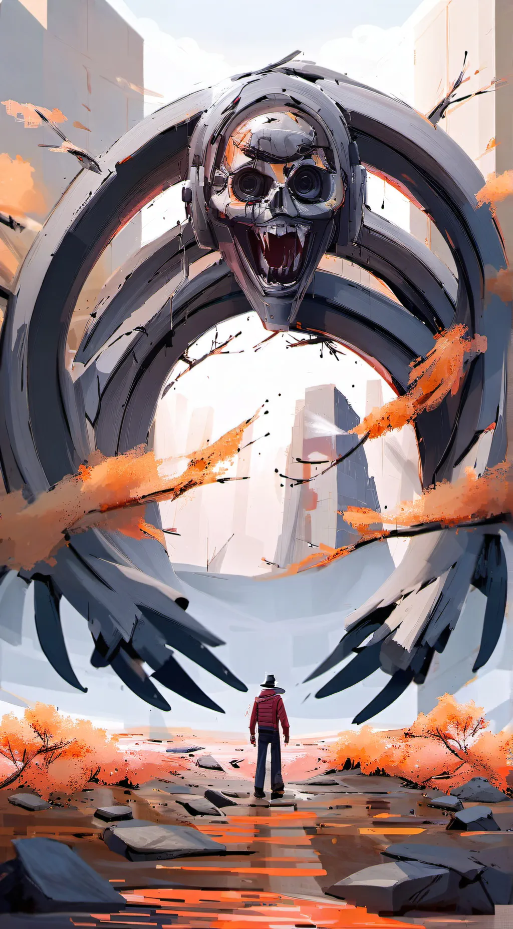 ai character: Skeleton king background