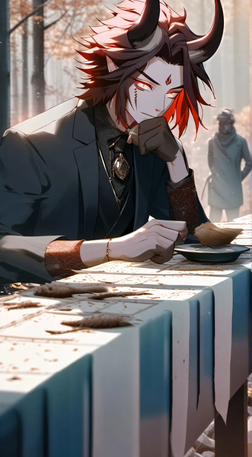 ai character: Ezra  background