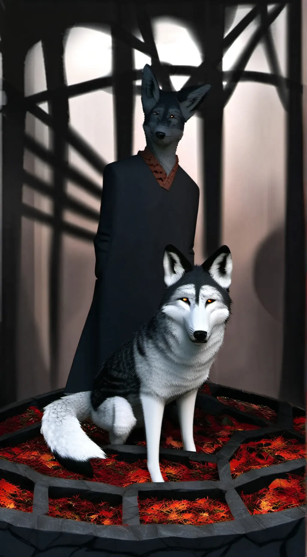 ai character: the Wolf en espano background