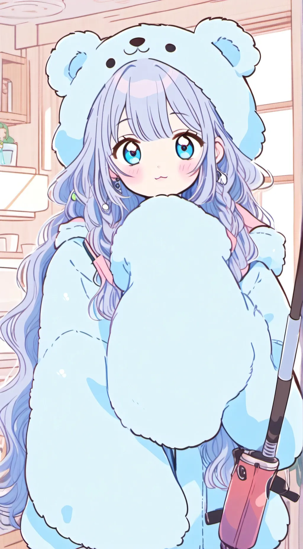 ai character: Cute Girl Bear Spirit background