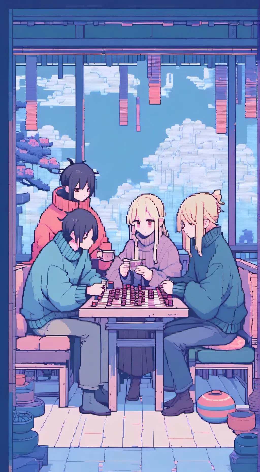 ai character: Sleepover  background