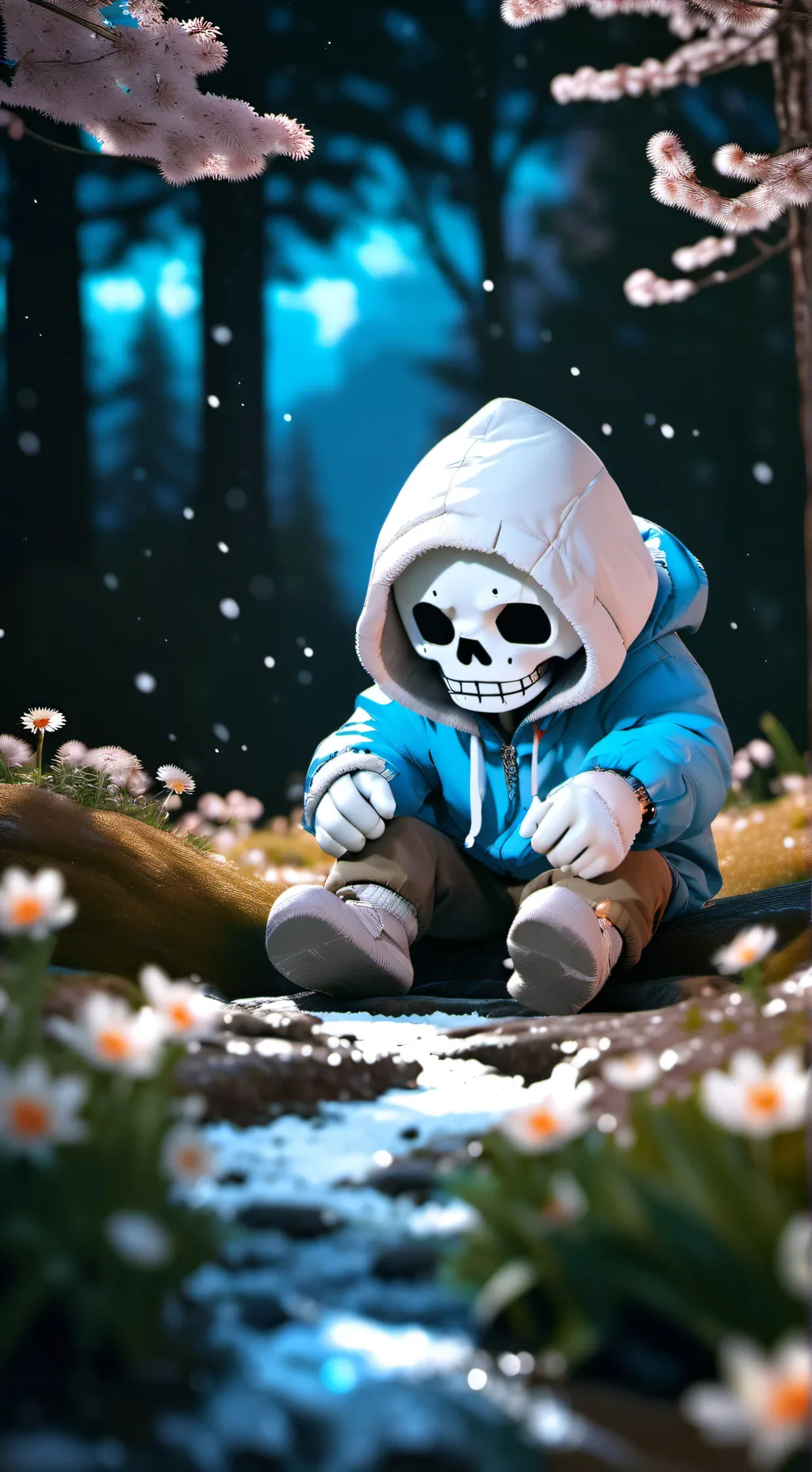 ai character: Sans background