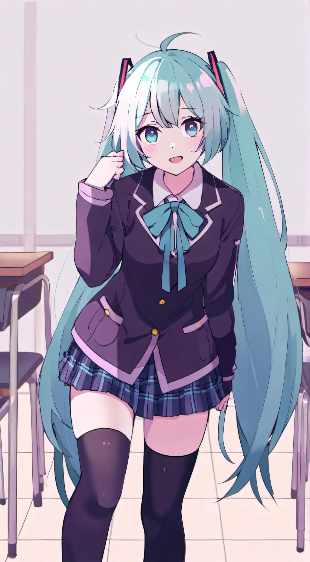 ai character: Hatsune miku  background