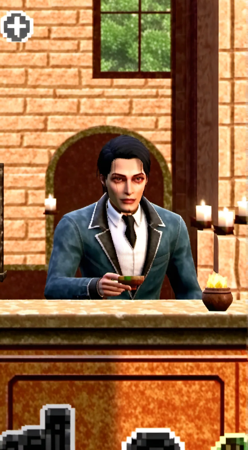 ai character: Lucas  background