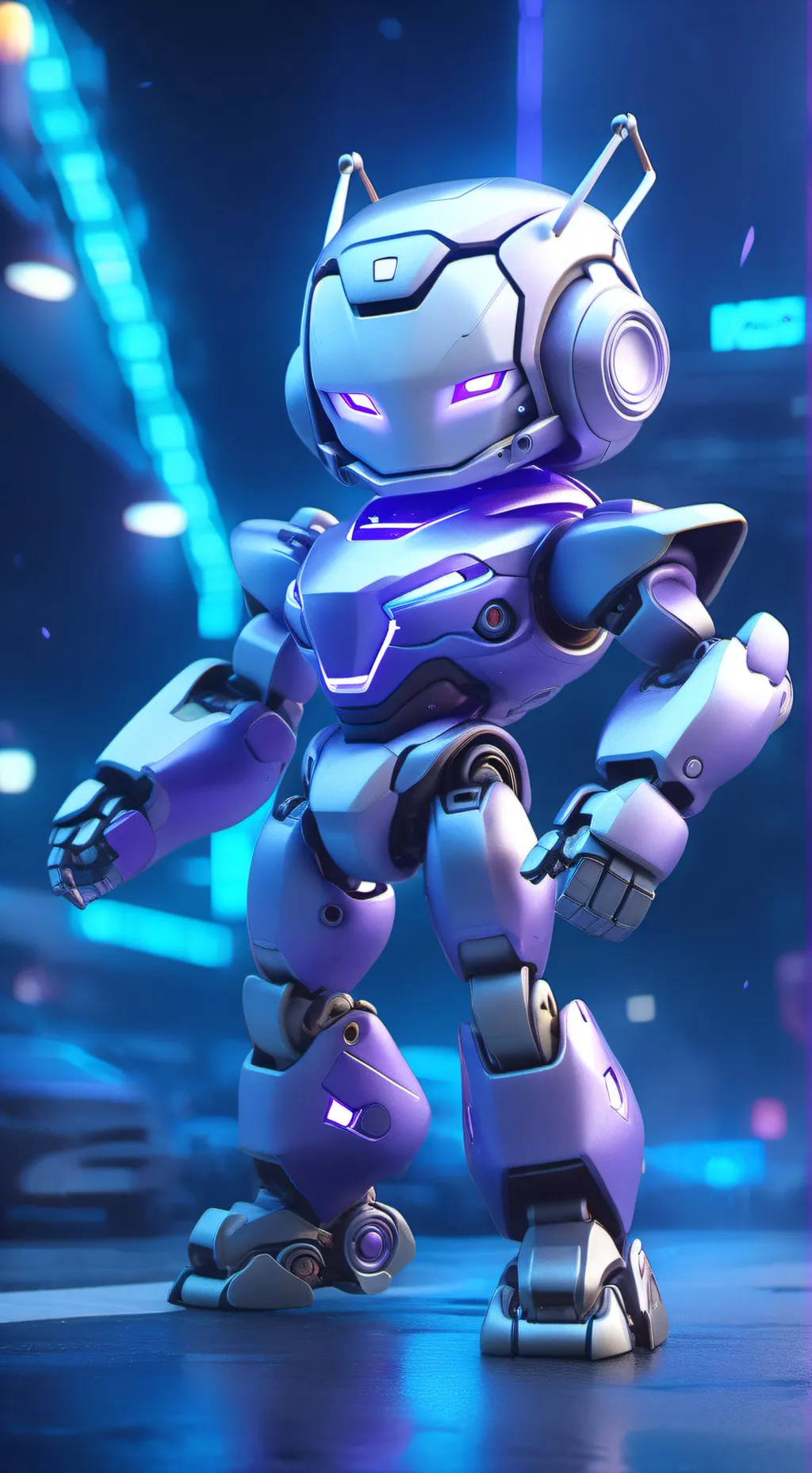 ai character: Miss Kool oc robot background