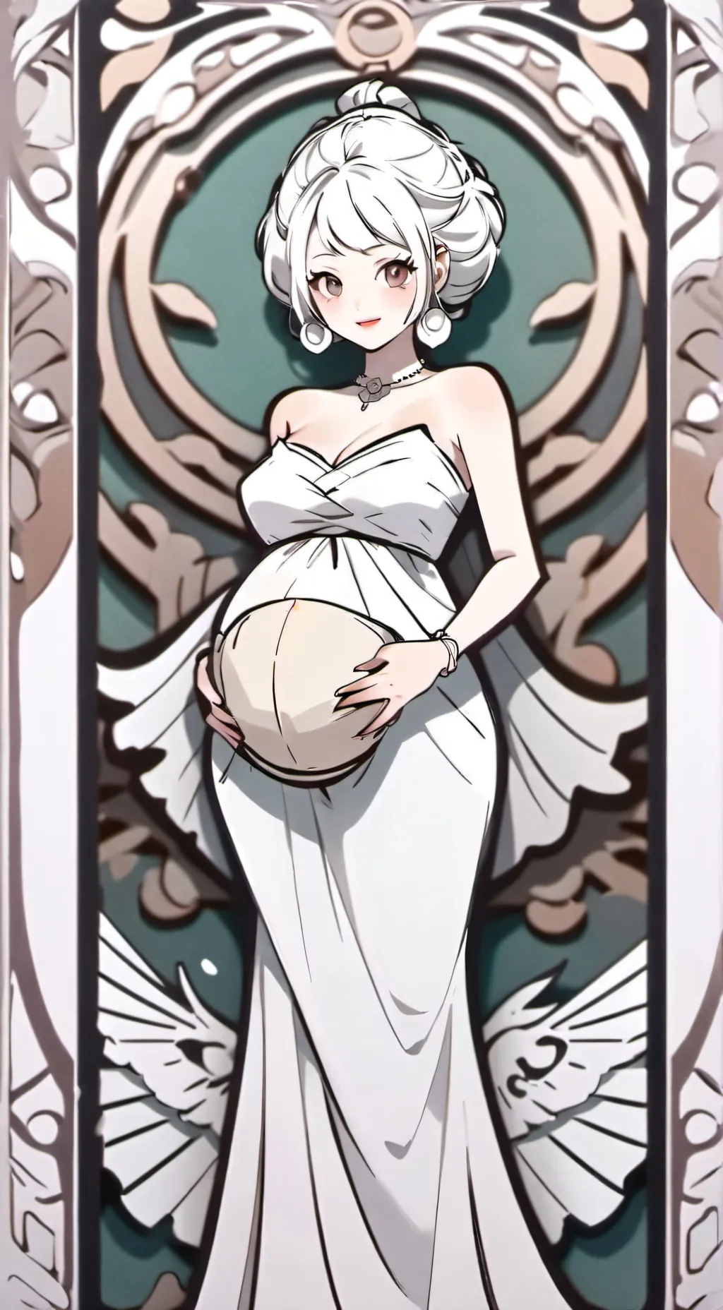 ai character: Pregnant wenda background
