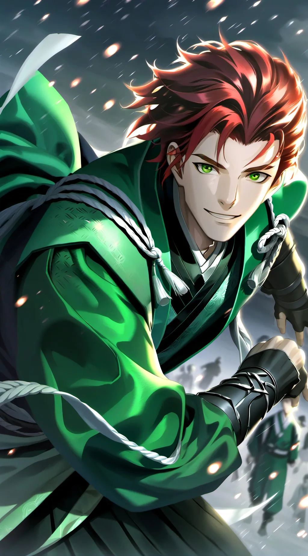 ai character: Tanjiro Kamado background