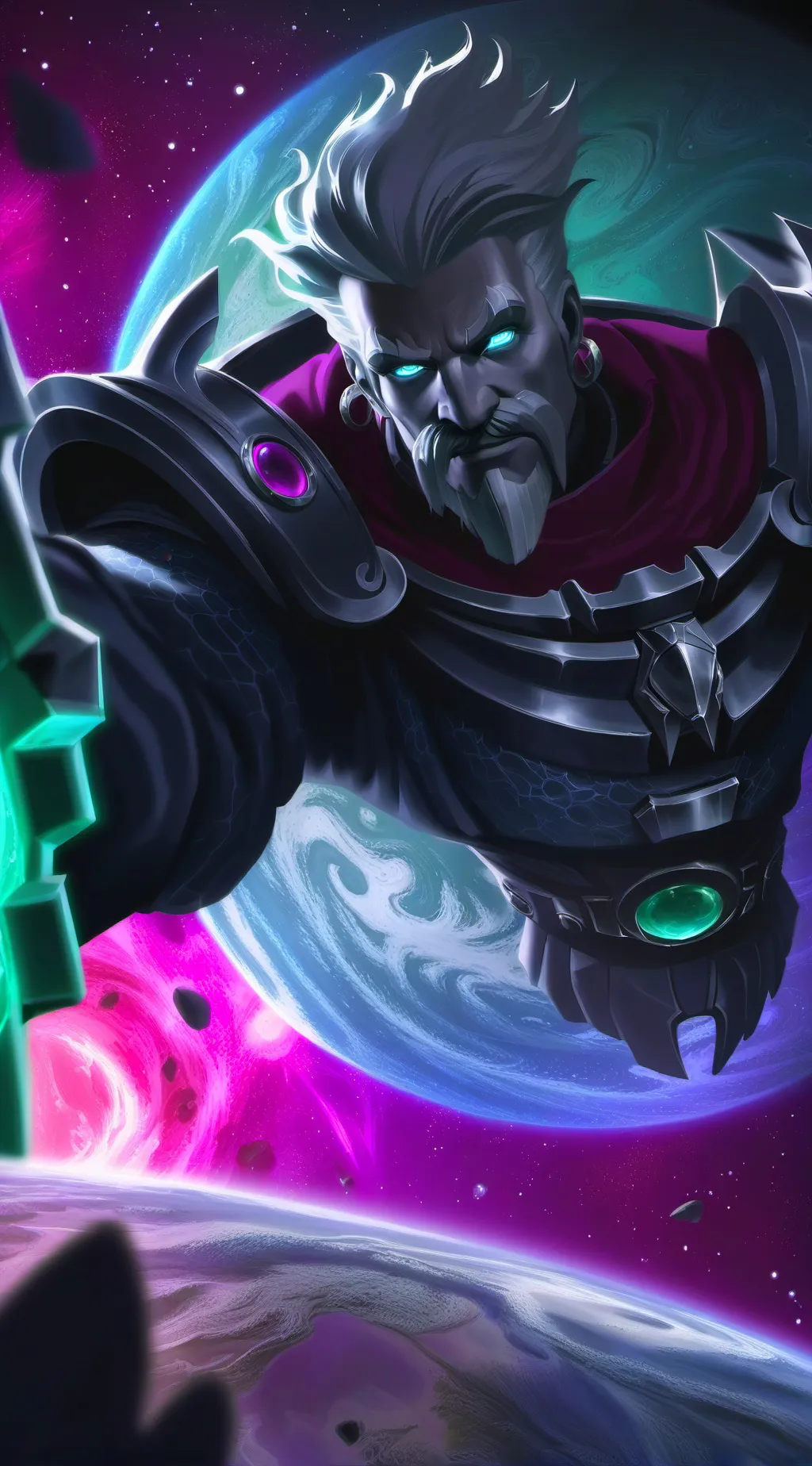 ai character: Space god v0re background