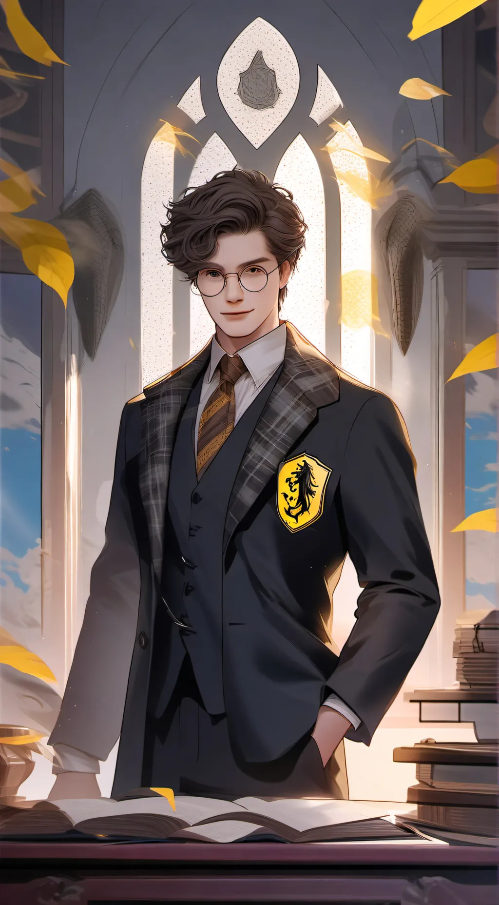 ai character: Newt Scamander  background