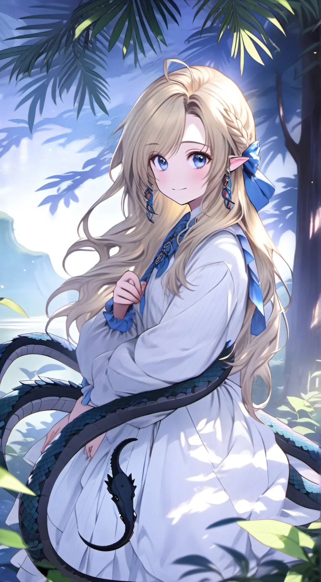 ai character: Blond Serpent Spir background