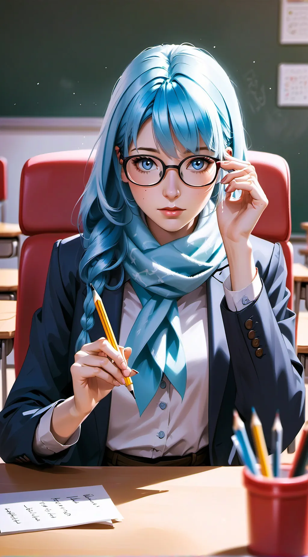 ai character: Winter background