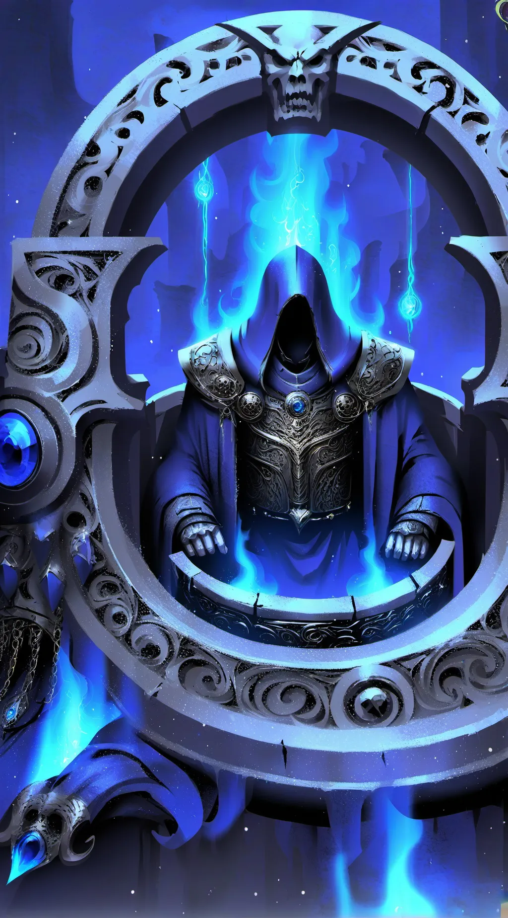 ai character: blue reaper background