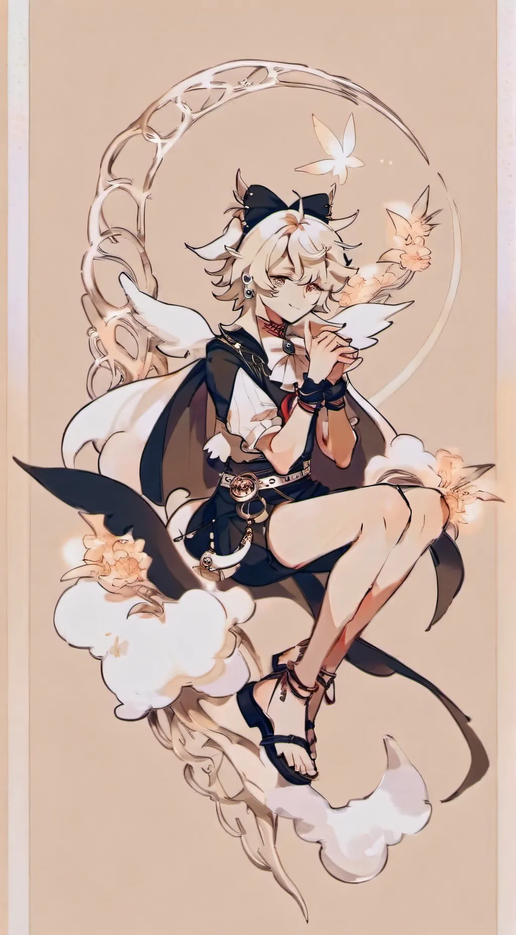 ai character: ☾︎хошими✩ background