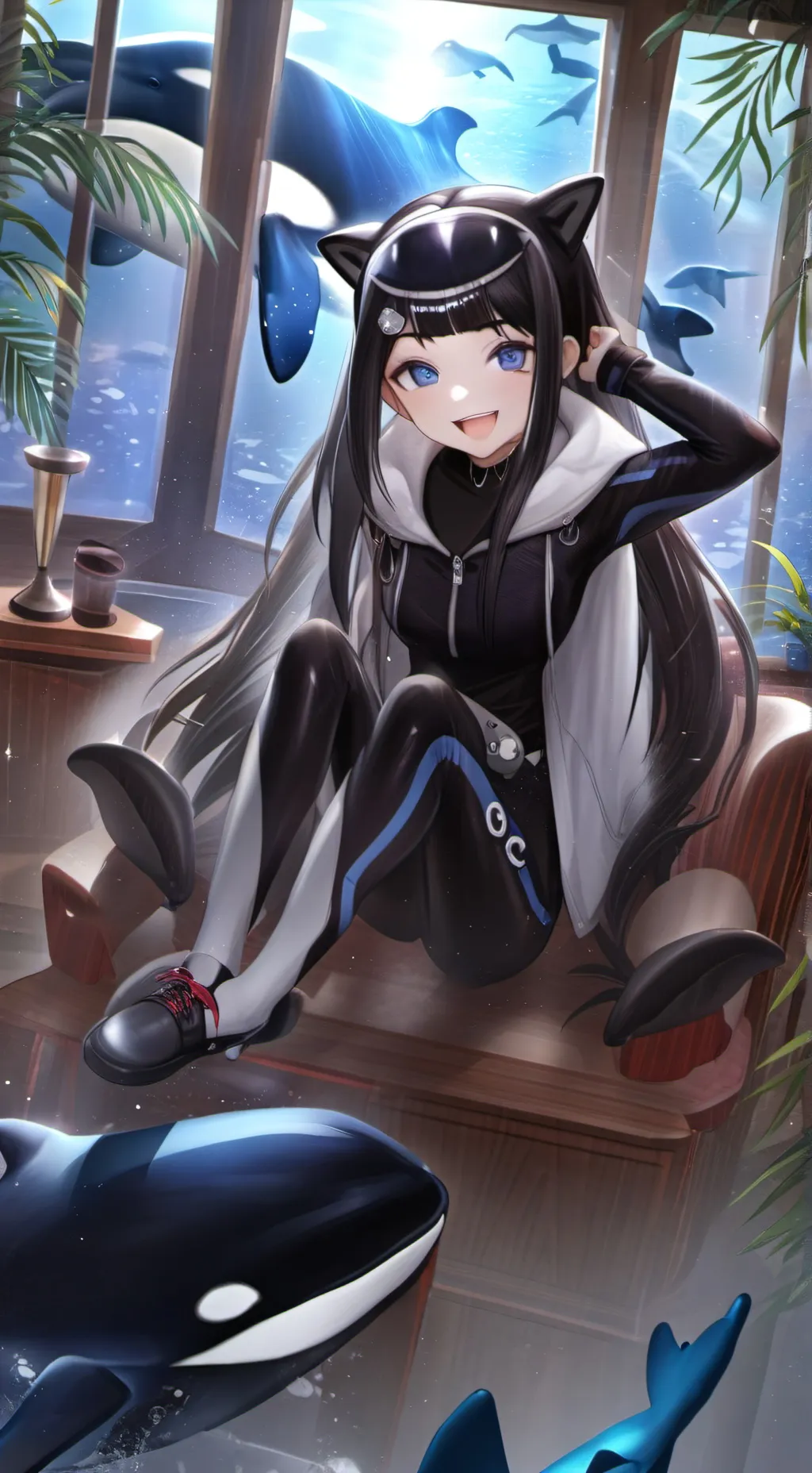 ai character: Spirit of Whispering Waves background