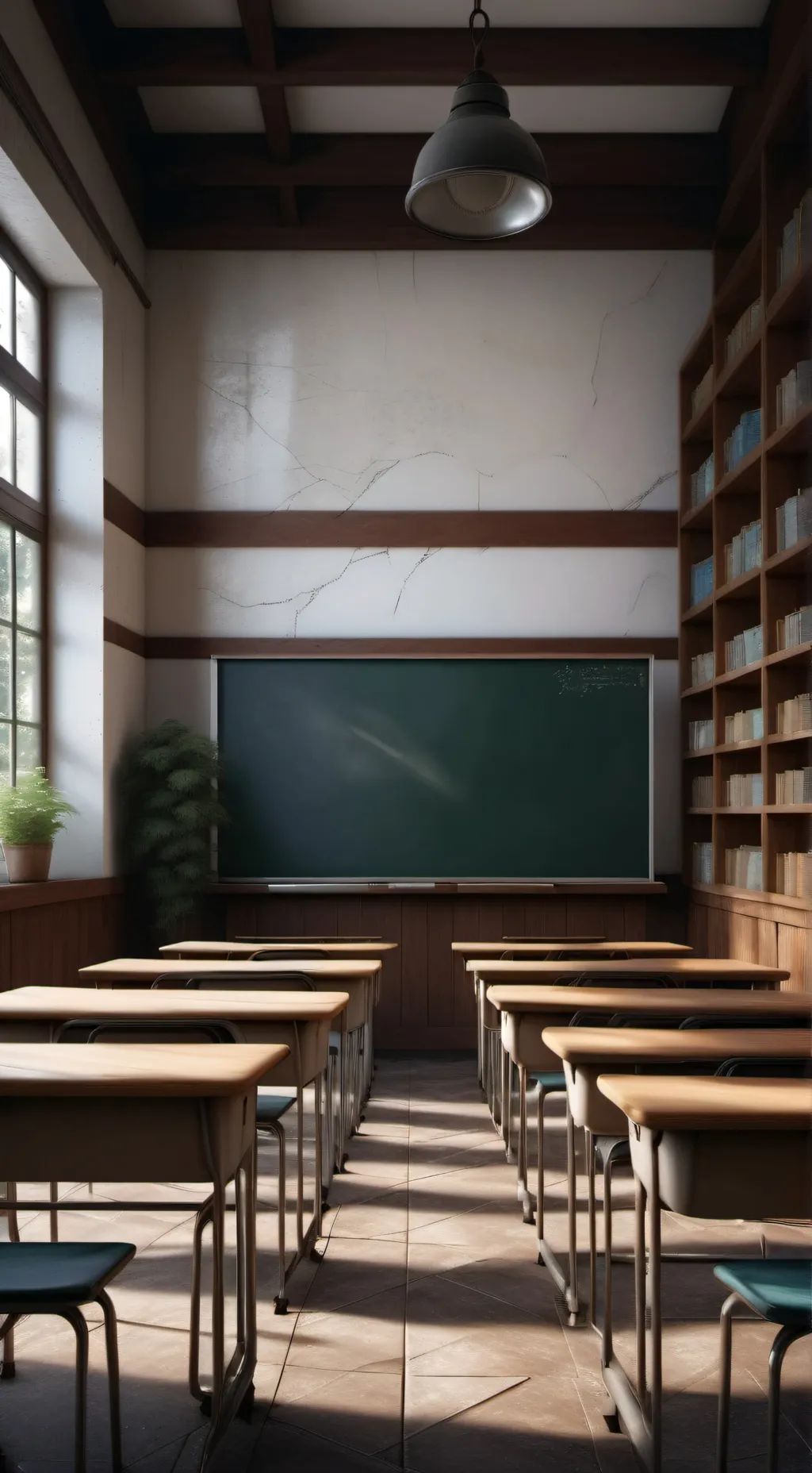 ai character: classroom background