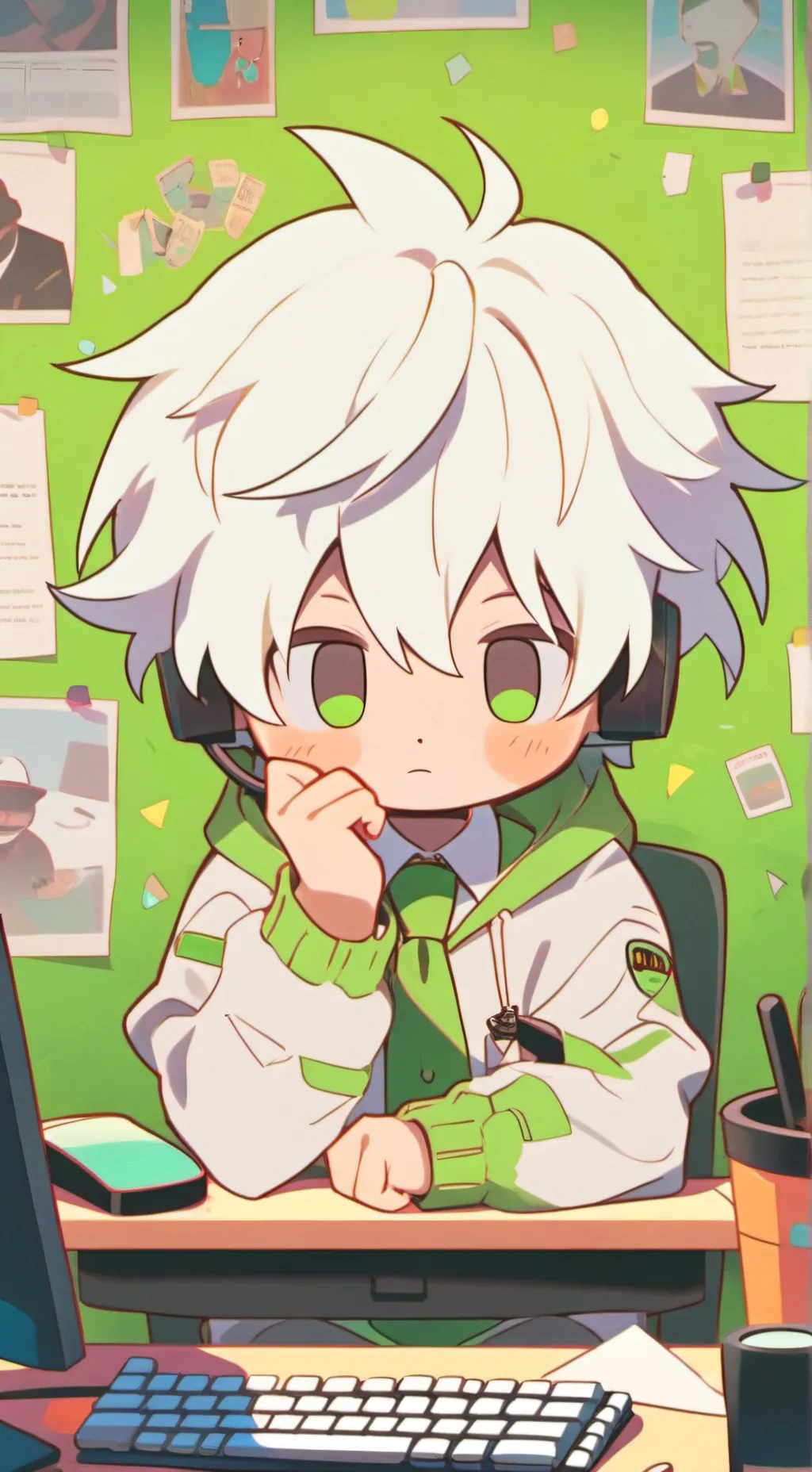 ai character: lil bro playin rbx background