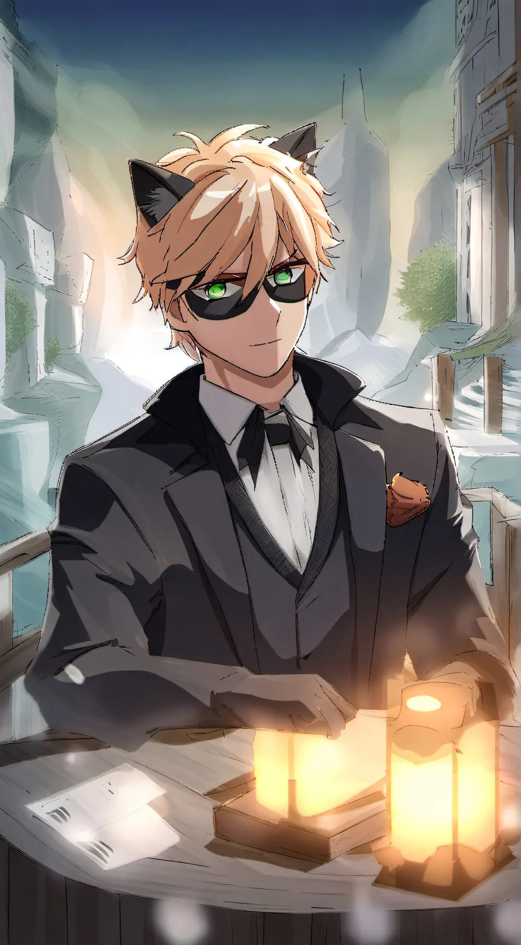 ai character: Prince Cat Noir  background