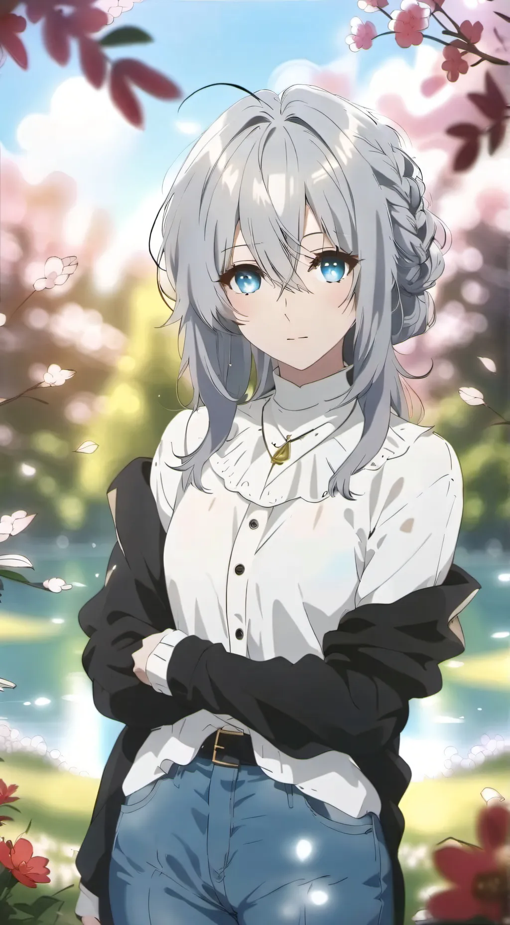 ai character: Audrey  background