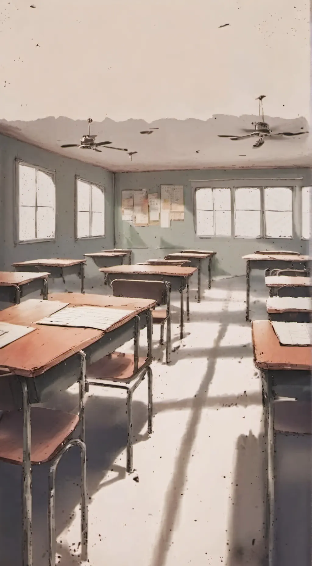 ai character: New high school  background