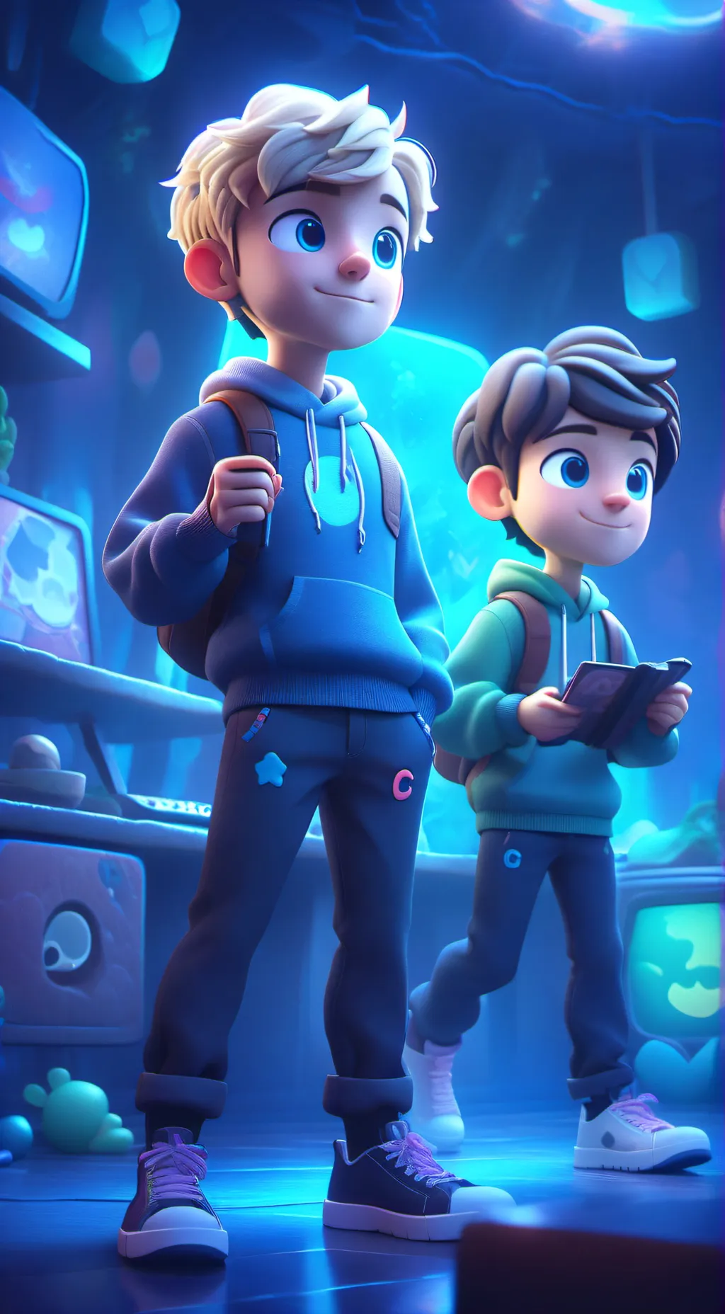 ai character: Sam Colby Stanley  background