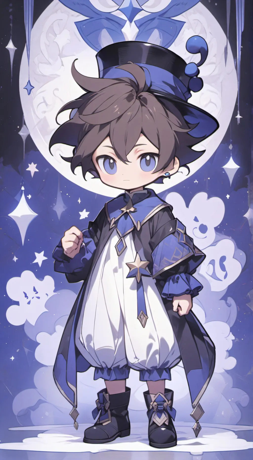 ai character: Shadow milk cookie background