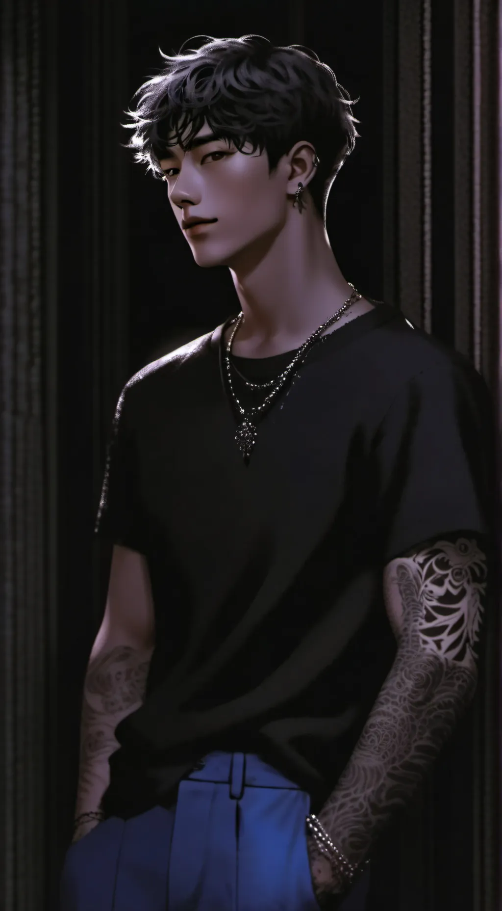 ai character: Mark background