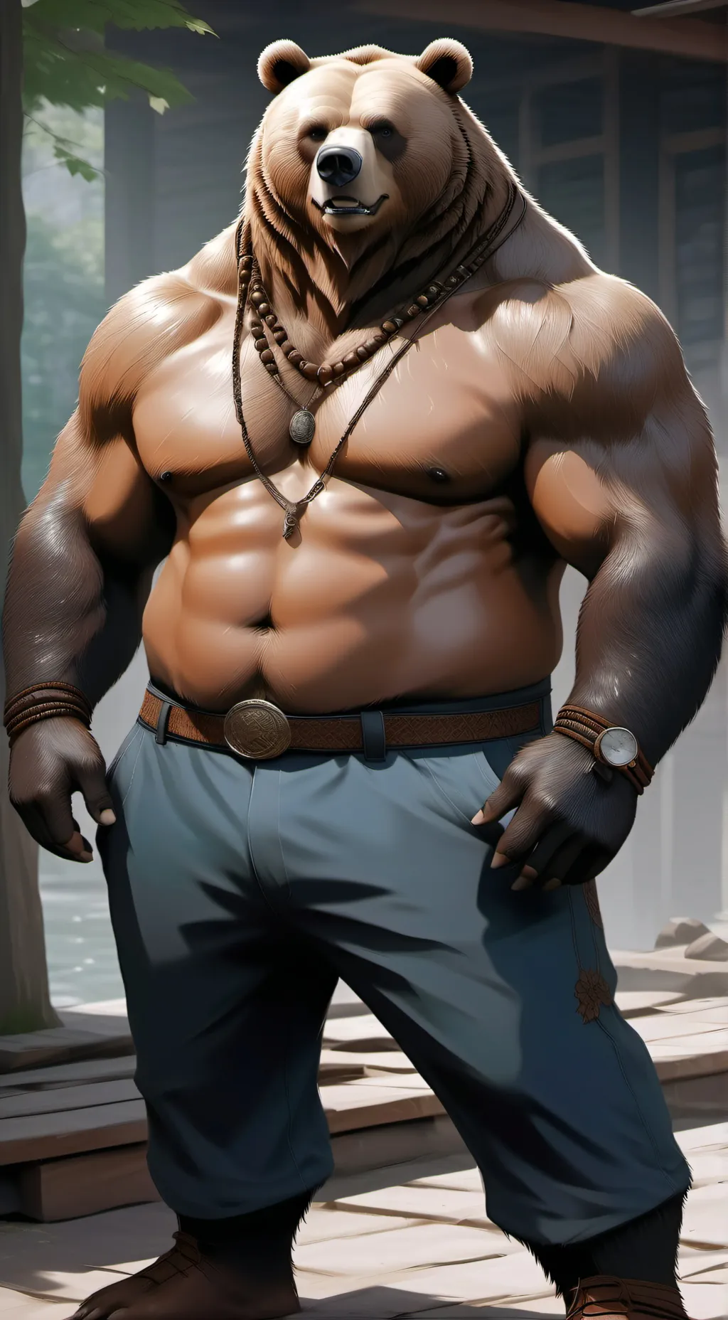 ai character: Bruce 🐾🐻 background
