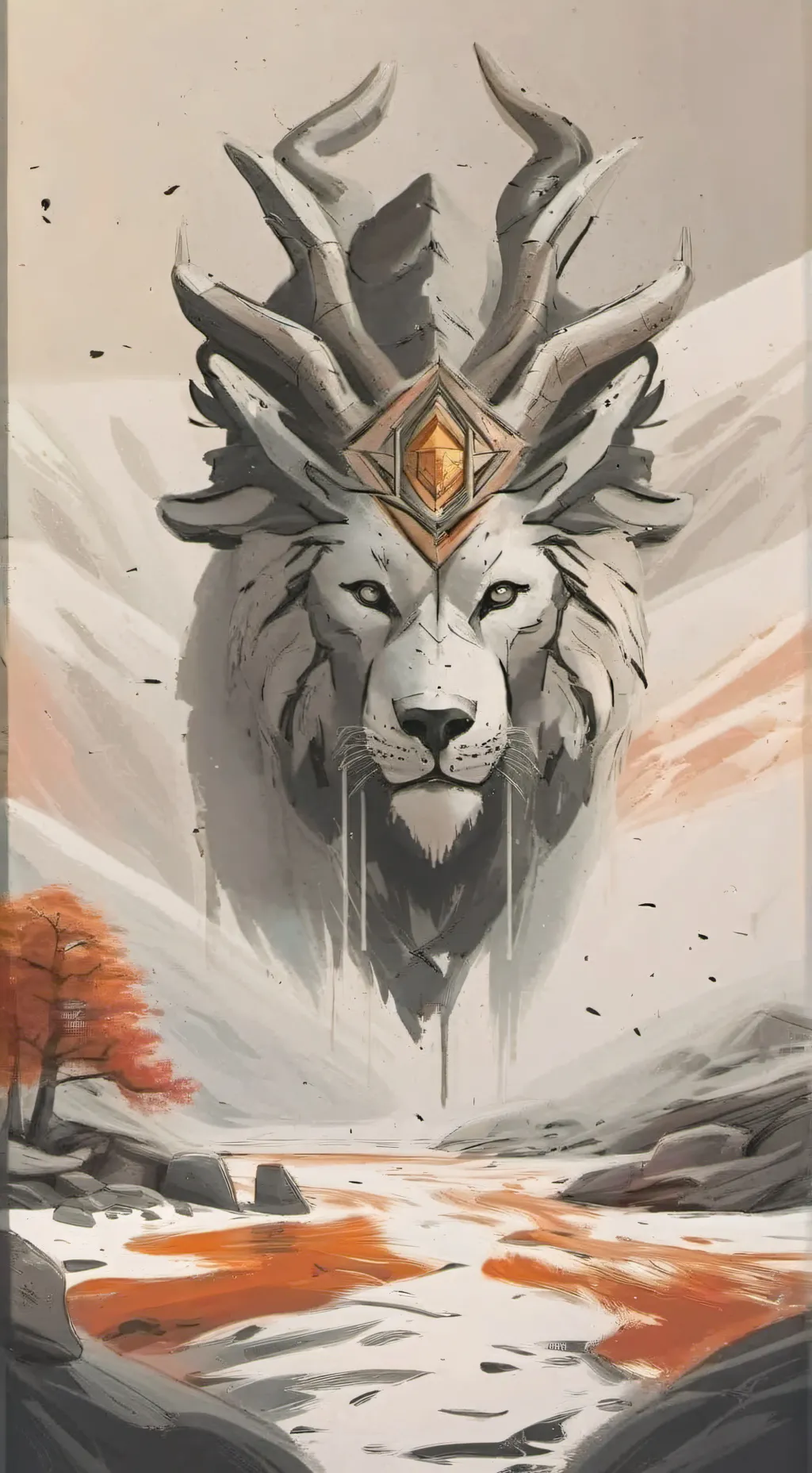 ai character: The Forest Lion background