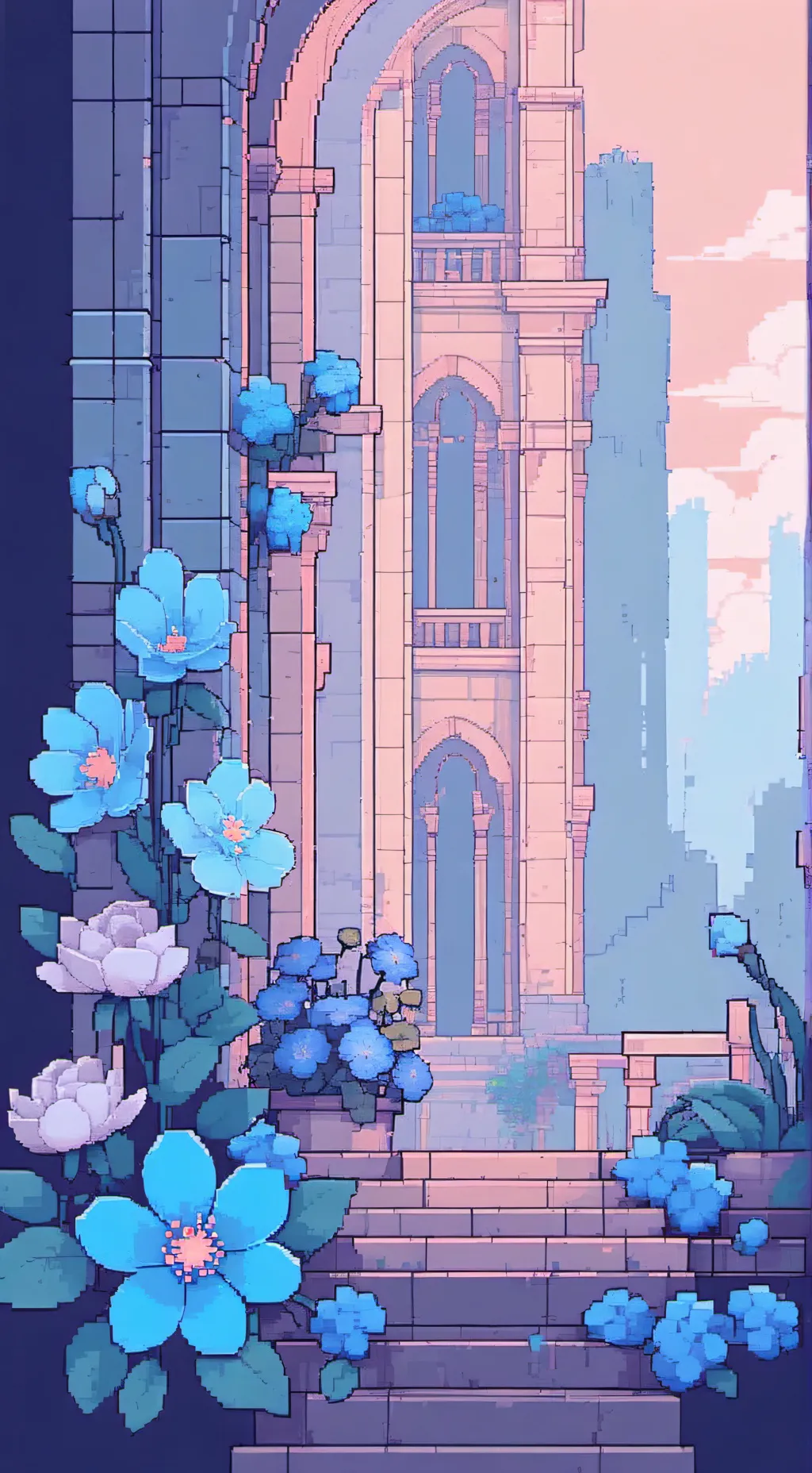ai character: { :3 } background
