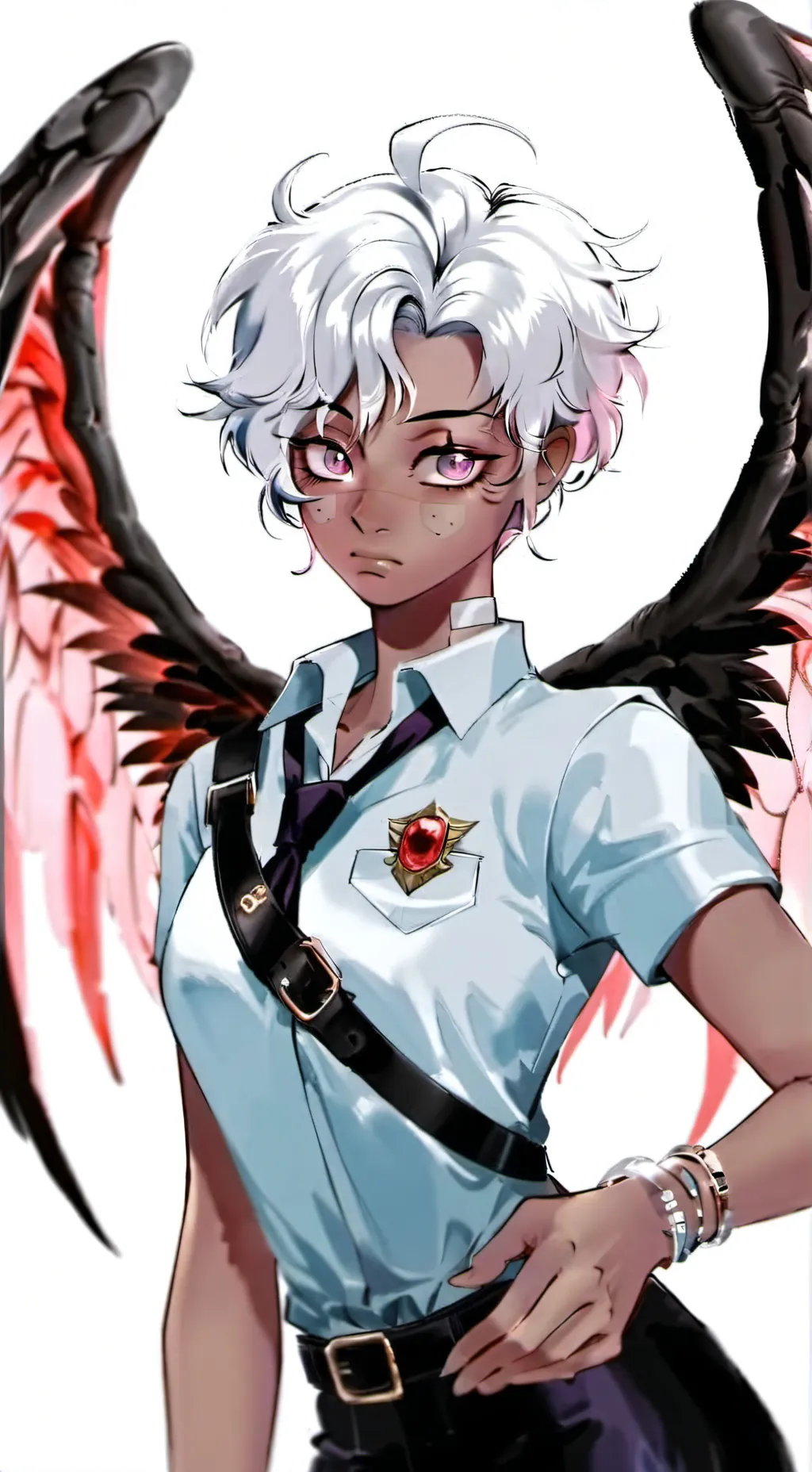 ai character: Hawks and mirko background