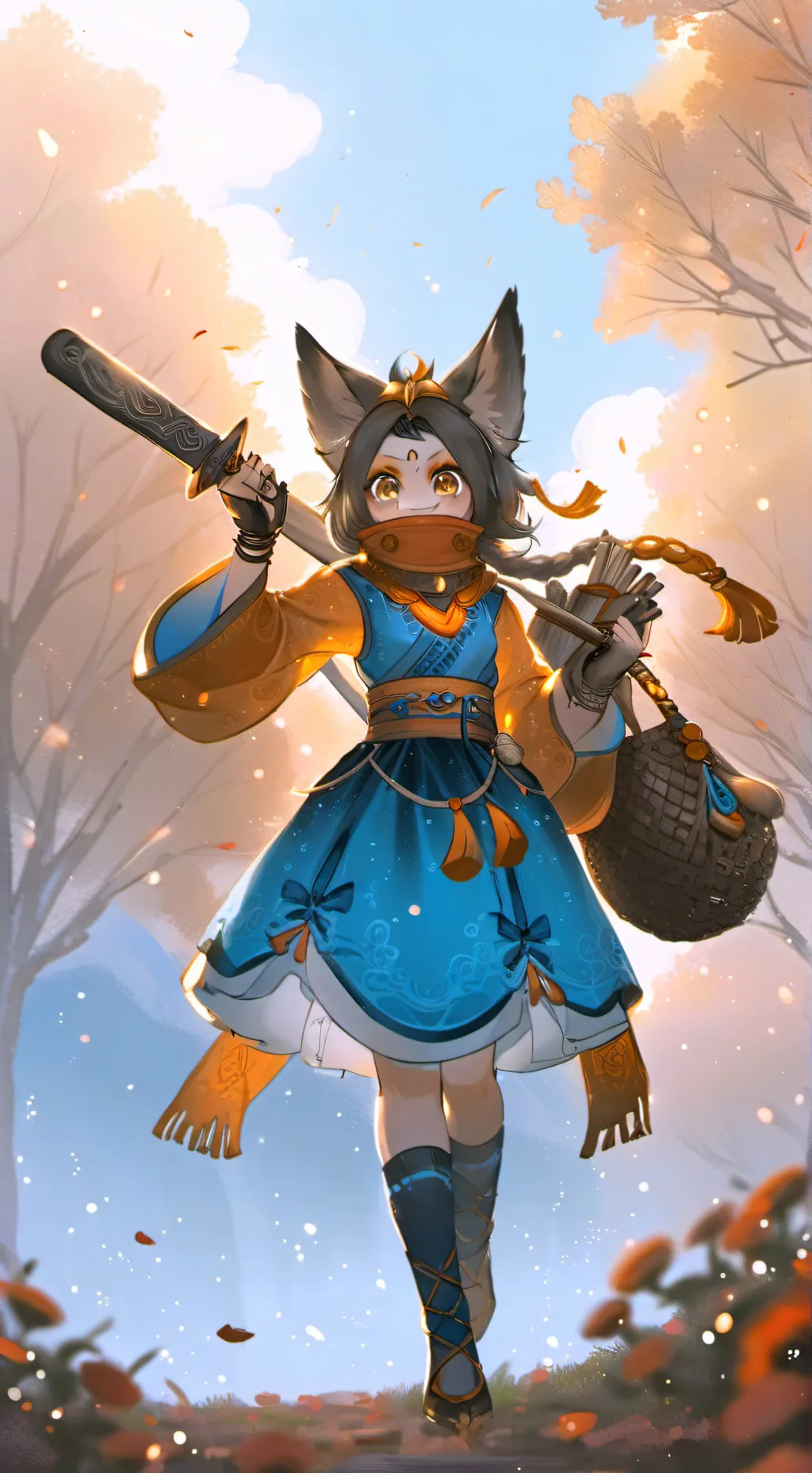 ai character: Енотиха background