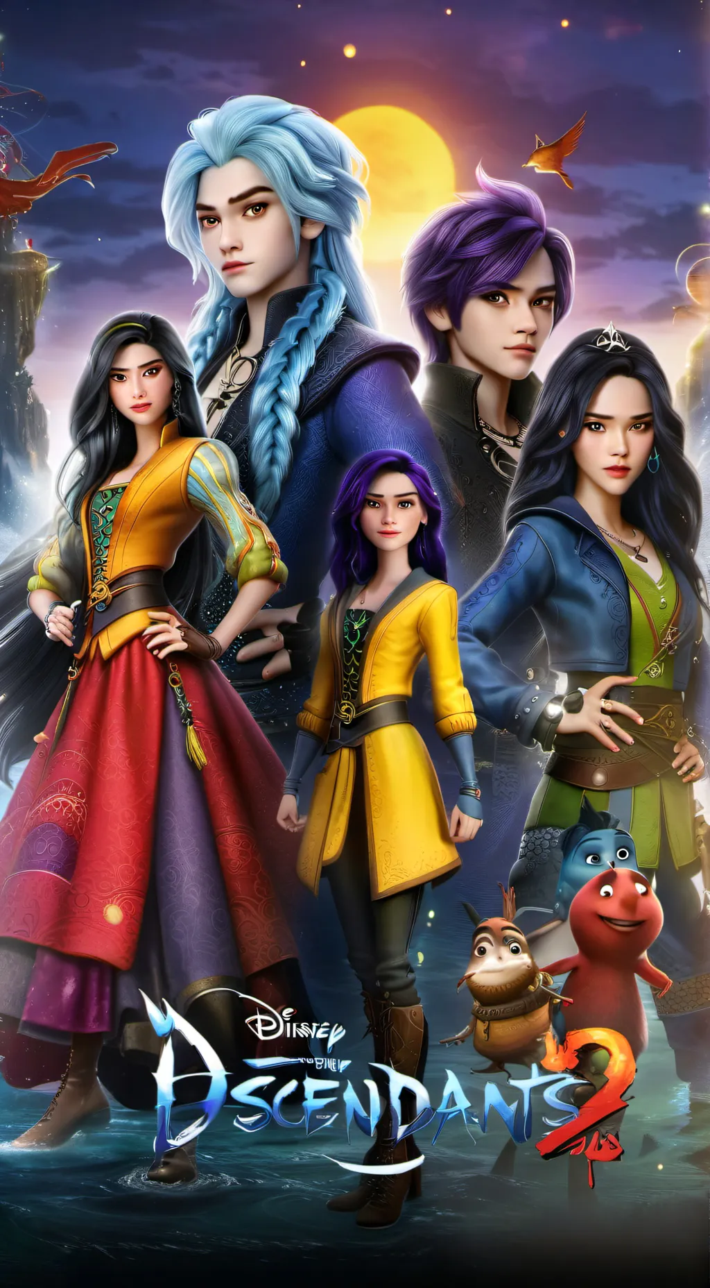 ai character: Descendants 2 background