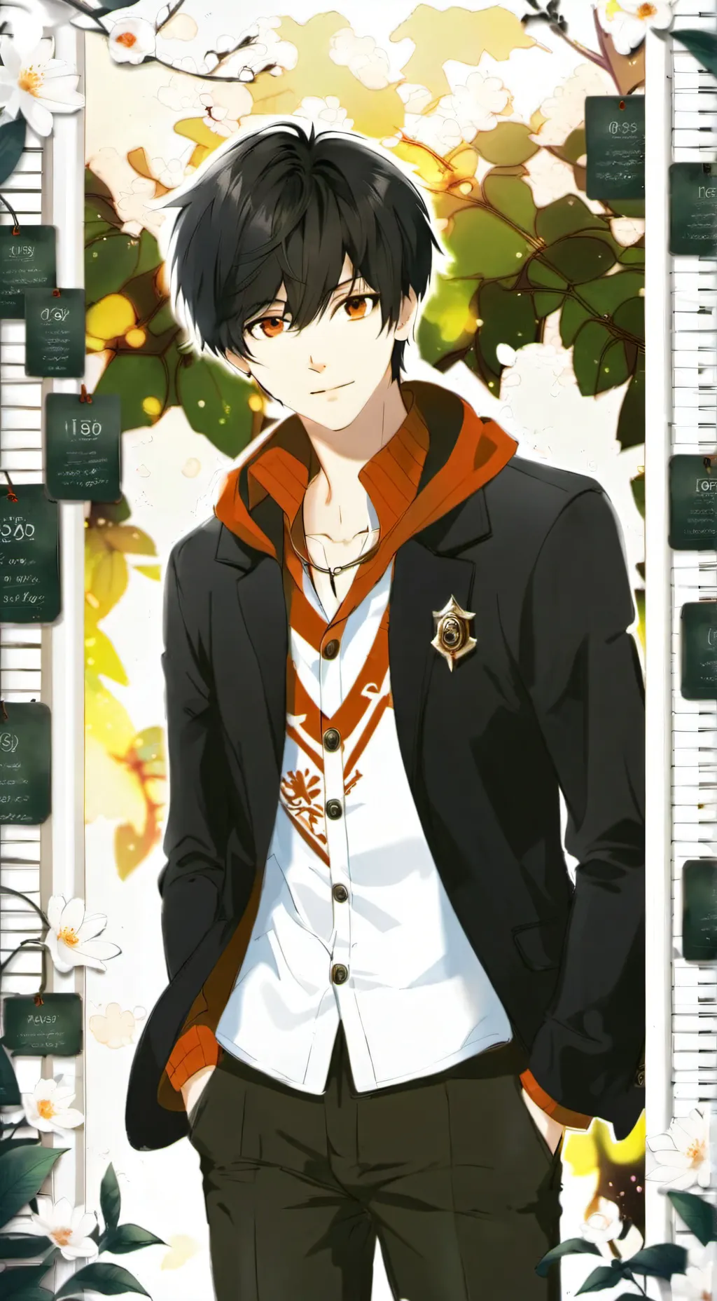 ai character: Adam ☺️😘💚🖤🩶🤍 background