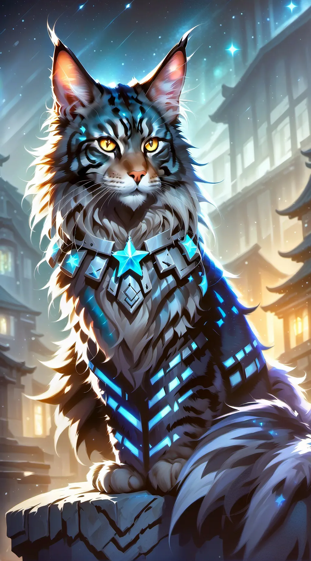 ai character: Moonystars background
