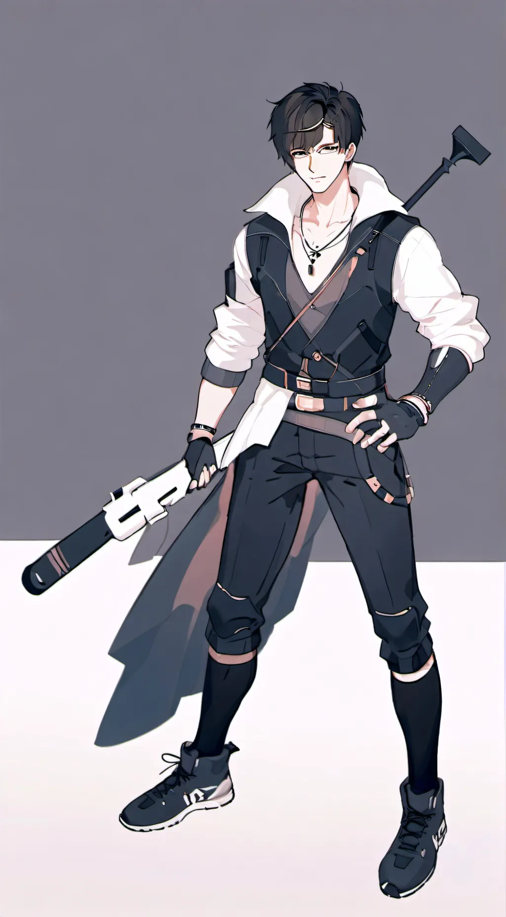 ai character: Stone background