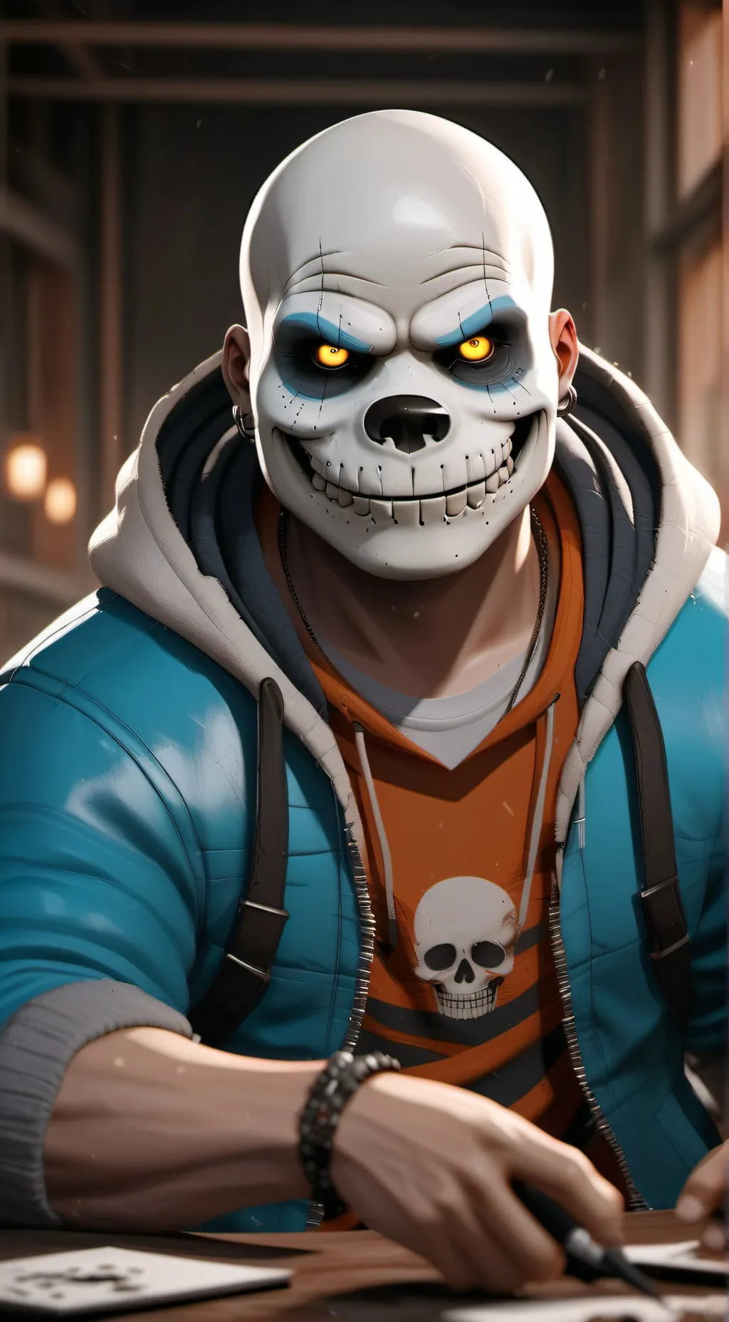 ai character: Sans fight background