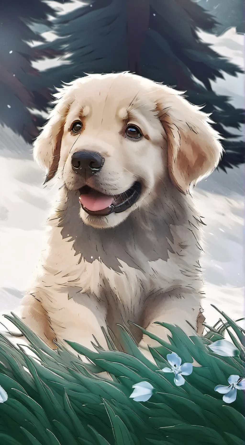 ai character: Golden Retriever background