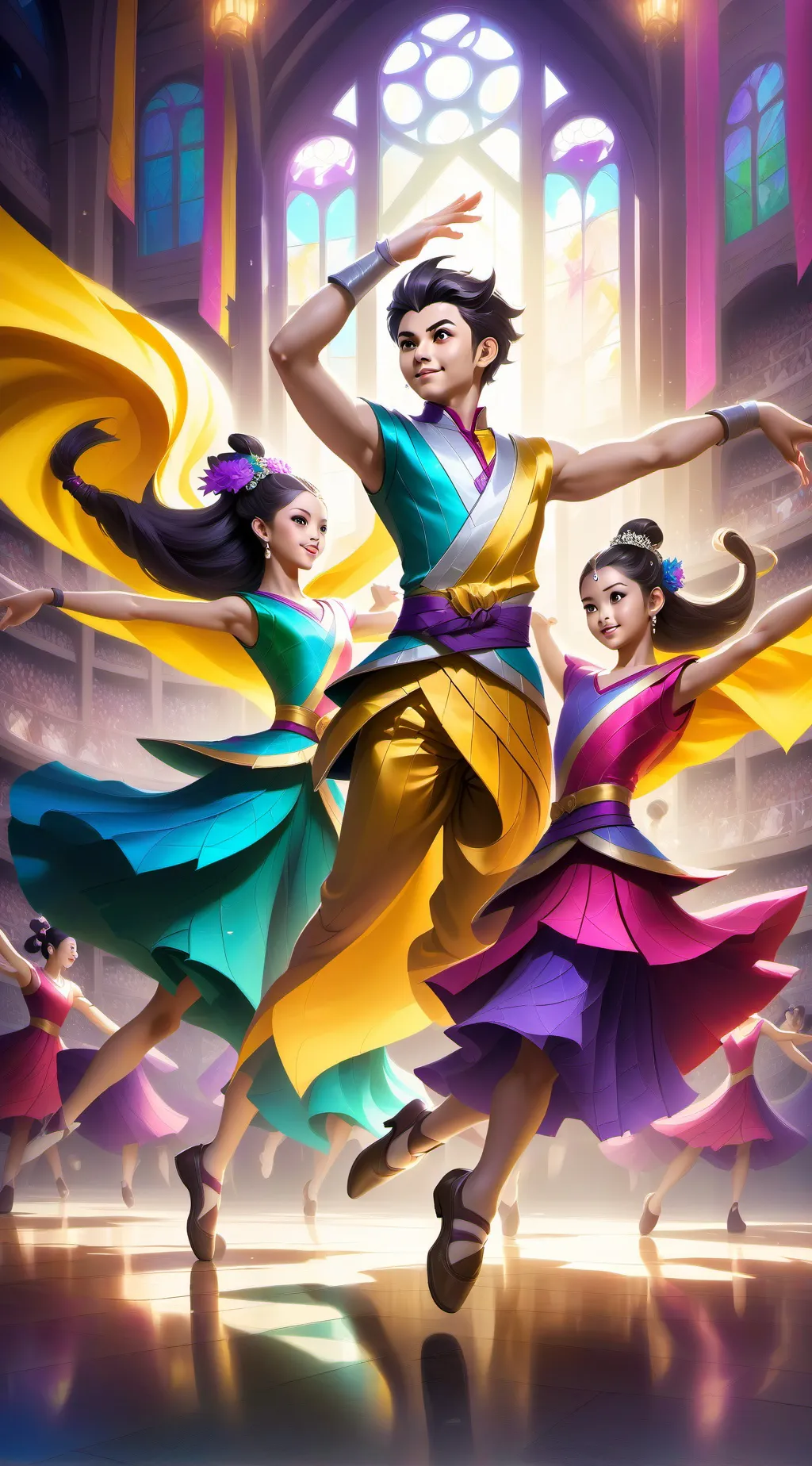 ai character: Escuela de danza background