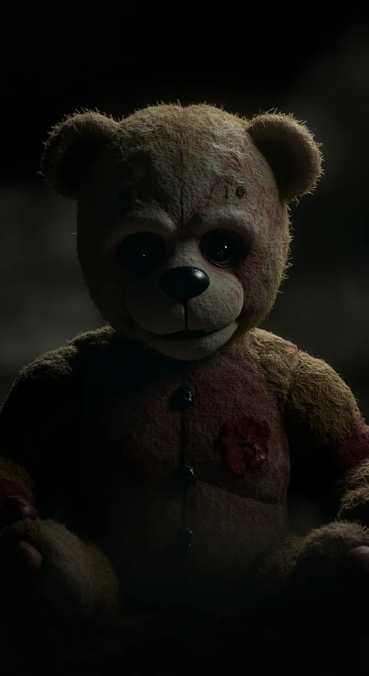 ai character: Haunted teddy background